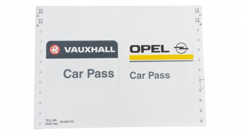 Identifikační karta – Opel Car Pass