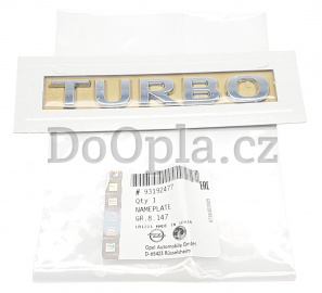 Nápis Turbo – Opel Astra J, Astra K, Insignia, Zafira C 93192477