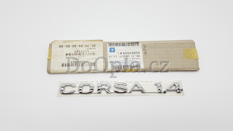 Nápis Corsa 1.4 – Opel Corsa B 90543005