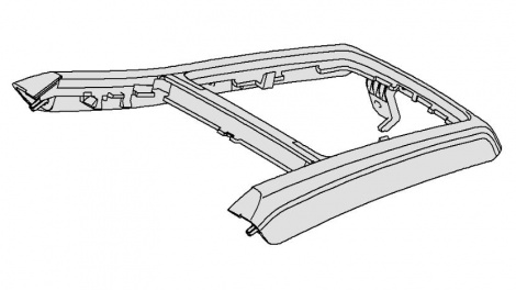 Rámeček manžety řadící páky, matný chrom – Opel Astra H 13149698