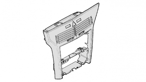 Rámeček přístrojové desky, vláknitý sádrovec, 2 tlačítka – Opel Astra H 13235143